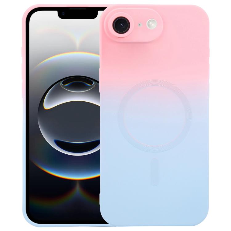 Flüssiges TPU-Silikon-MagSafe-Handyhülle mit Farbverlauf, Für iPhone 17e / 16e, Für iPhone 17 Pro Max, Für iPhone 17 Pro, Für iPhone 17, Für iPhone Air, Für iPhone 16 Pro Max, Für iPhone 16 Pro, Für iPhone 16 Plus