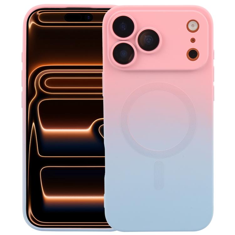 Flüssiges TPU-Silikon-MagSafe-Handyhülle mit Farbverlauf, Für iPhone 17e / 16e, Für iPhone 17 Pro Max, Für iPhone 17 Pro, Für iPhone 17, Für iPhone Air, Für iPhone 16 Pro Max, Für iPhone 16 Pro, Für iPhone 16 Plus