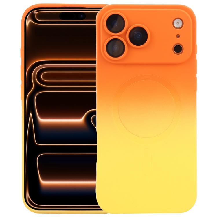 Flüssiges TPU-Silikon-MagSafe-Handyhülle mit Farbverlauf, Für iPhone 17e / 16e, Für iPhone 17 Pro Max, Für iPhone 17 Pro, Für iPhone 17, Für iPhone Air, Für iPhone 16 Pro Max, Für iPhone 16 Pro, Für iPhone 16 Plus
