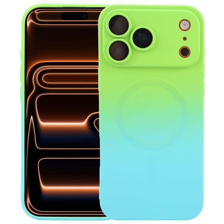 Flüssiges TPU-Silikon-MagSafe-Handyhülle mit Farbverlauf, Für iPhone 17e / 16e, Für iPhone 17 Pro Max, Für iPhone 17 Pro, Für iPhone 17, Für iPhone Air, Für iPhone 16 Pro Max, Für iPhone 16 Pro, Für iPhone 16 Plus