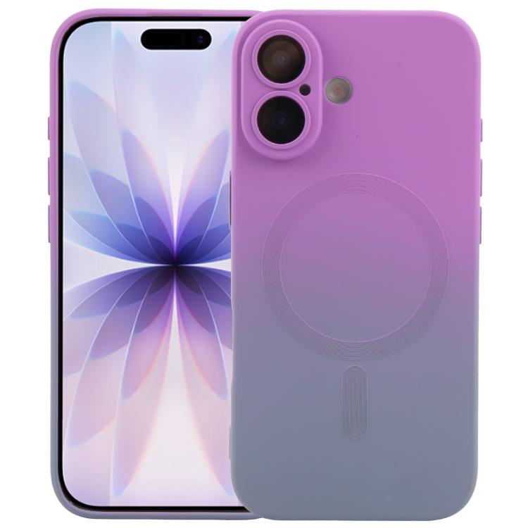 Flüssiges TPU-Silikon-MagSafe-Handyhülle mit Farbverlauf, Für iPhone 17e / 16e, Für iPhone 17 Pro Max, Für iPhone 17 Pro, Für iPhone 17, Für iPhone Air, Für iPhone 16 Pro Max, Für iPhone 16 Pro, Für iPhone 16 Plus