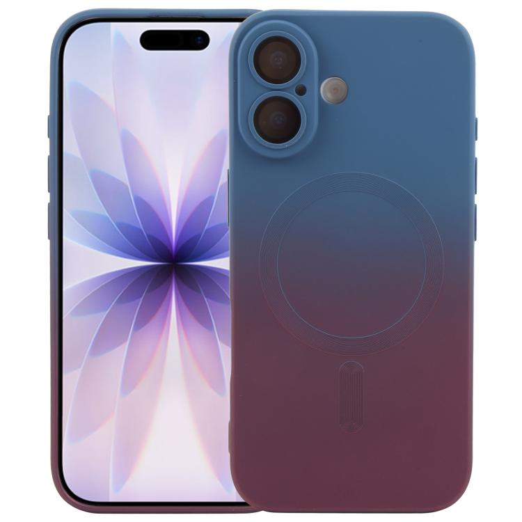 Flüssiges TPU-Silikon-MagSafe-Handyhülle mit Farbverlauf, Für iPhone 17e / 16e, Für iPhone 17 Pro Max, Für iPhone 17 Pro, Für iPhone 17, Für iPhone Air, Für iPhone 16 Pro Max, Für iPhone 16 Pro, Für iPhone 16 Plus