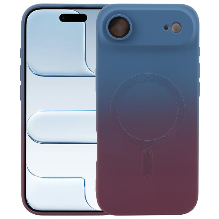 Flüssiges TPU-Silikon-MagSafe-Handyhülle mit Farbverlauf, Für iPhone 17e / 16e, Für iPhone 17 Pro Max, Für iPhone 17 Pro, Für iPhone 17, Für iPhone Air, Für iPhone 16 Pro Max, Für iPhone 16 Pro, Für iPhone 16 Plus