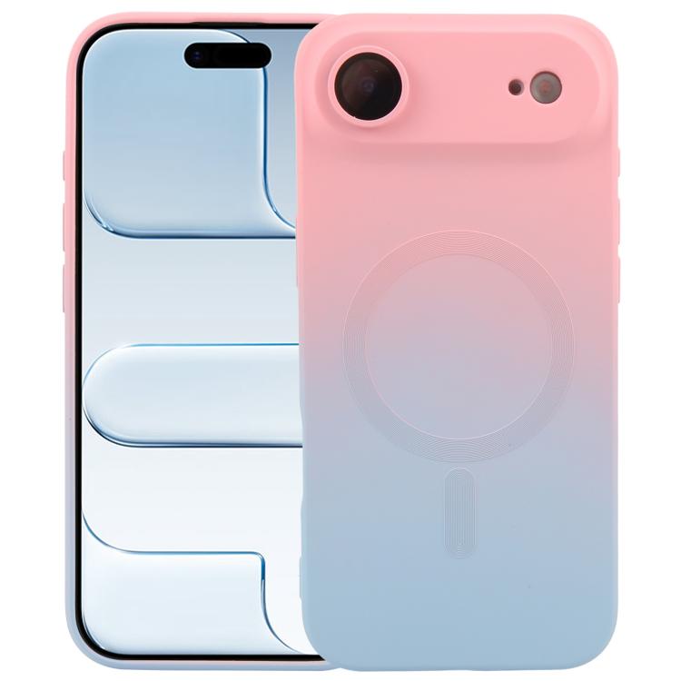 Flüssiges TPU-Silikon-MagSafe-Handyhülle mit Farbverlauf, Für iPhone 17e / 16e, Für iPhone 17 Pro Max, Für iPhone 17 Pro, Für iPhone 17, Für iPhone Air, Für iPhone 16 Pro Max, Für iPhone 16 Pro, Für iPhone 16 Plus