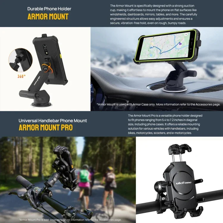 Ulefone Armor X12 Pro, robustes Smartphone (IP68/IP69K), 5,45 Zoll, Android 15, MediaTek Helio G36 Octa-Core-Prozessor, Netzwerk: 4G, NFC, 4 GB + 64 GB
