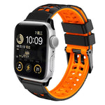 Twill-Doppelreihige Schnallen-Silikon-Uhrenarmband, für Apple Watch SE 2022 40mm, für Apple Watch SE 2022 44mm, für Apple Watch Series 9 41mm, für Apple Watch Series 8 41mm, für Apple Watch Series 8 45mm