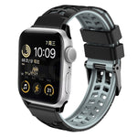 Twill Dual-row Buckle Silicone Watch Band, For Apple Watch Series 6 44mm, For Apple Watch Series 5 44mm, For Apple Watch Series 5 40mm, For Apple Watch Series 4 44mm, For Apple Watch 42mm