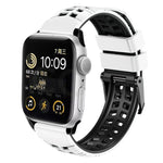 Twill Dual-row Buckle Silicone Watch Band, For Apple Watch Series 6 44mm, For Apple Watch Series 5 44mm, For Apple Watch Series 5 40mm, For Apple Watch Series 4 44mm, For Apple Watch 42mm