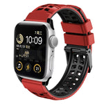 Twill-Doppelreihige Schnallen-Silikon-Uhrenarmband, für Apple Watch Series 4 40mm, für Apple Watch Series 3 38mm, für Apple Watch 38mm, für Apple Watch Series 3 42mm, für Apple Watch Series 2 42mm
