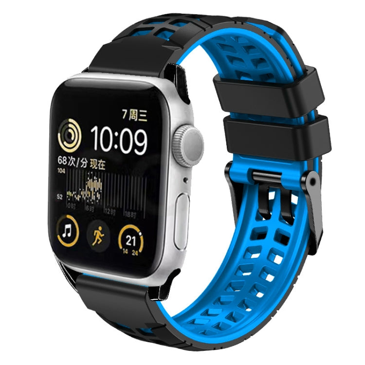 Twill-Doppelreihige Schnallen-Silikon-Uhrenarmband, für Apple Watch Series 4 40mm, für Apple Watch Series 3 38mm, für Apple Watch 38mm, für Apple Watch Series 3 42mm, für Apple Watch Series 2 42mm