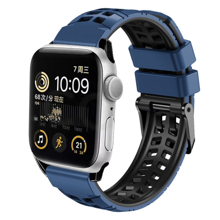 Twill-Doppelreihige Schnallen-Silikon-Uhrenarmband, für Apple Watch Series 4 40mm, für Apple Watch Series 3 38mm, für Apple Watch 38mm, für Apple Watch Series 3 42mm, für Apple Watch Series 2 42mm