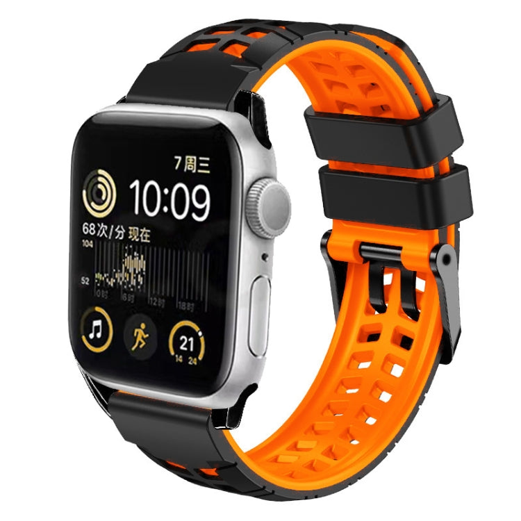 Twill-Doppelreihige Schnallen-Silikon-Uhrenarmband, für Apple Watch Series 4 40mm, für Apple Watch Series 3 38mm, für Apple Watch 38mm, für Apple Watch Series 3 42mm, für Apple Watch Series 2 42mm