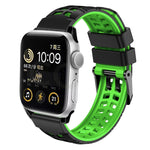 Twill-Doppelreihige Schnallen-Silikon-Uhrenarmband, für Apple Watch Series 2 38mm