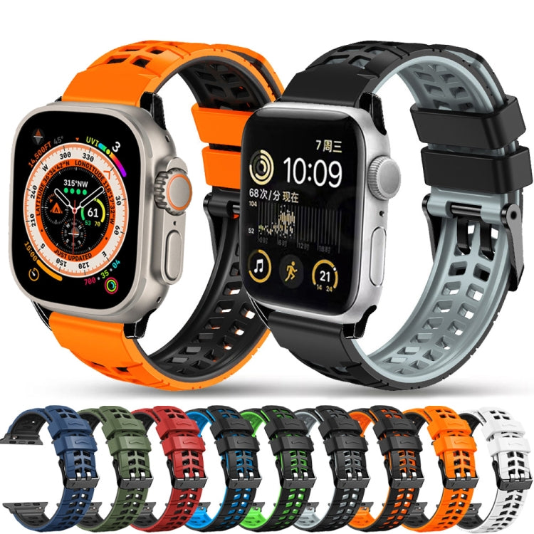 Twill Dual-row Buckle Silicone Watch Band, For Apple Watch Series 6 44mm, For Apple Watch Series 5 44mm, For Apple Watch Series 5 40mm, For Apple Watch Series 4 44mm, For Apple Watch 42mm