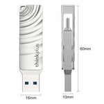 Lenovo Thinkplus MU232 USB 3.2 + USB-C / Typ-C Dual-Head Flash-Laufwerk, 64GB, 128GB, 256GB
