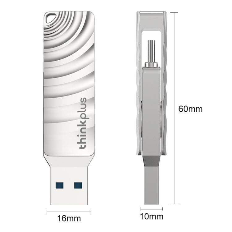 Lenovo Thinkplus MU232 USB 3.2 + USB-C / Typ-C Dual-Head Flash-Laufwerk, 64GB, 128GB, 256GB