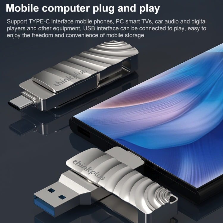 Lenovo Thinkplus MU232 USB 3.2 + USB-C / Typ-C Dual-Head Flash-Laufwerk, 64GB, 128GB, 256GB