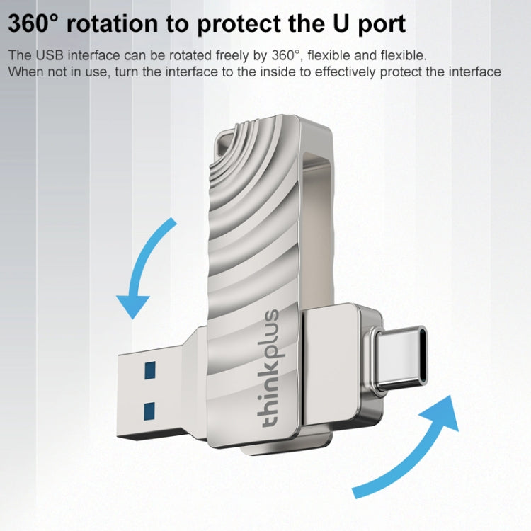 Lenovo Thinkplus MU232 USB 3.2 + USB-C / Typ-C Dual-Head Flash-Laufwerk, 64GB, 128GB, 256GB