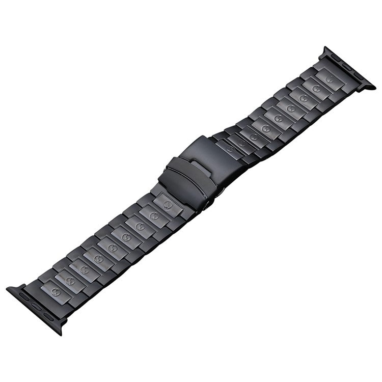 Sicherheits-Schnalle Titanstahl Uhrenarmband, Für Apple Watch Ultra 49mm, Für Apple Watch SE 2023 44mm, Für Apple Watch SE 2023 40mm, Für Apple Watch Ultra 2 49mm, Für Apple Watch Series 9 45mm, Für Apple Watch SE 2022 40mm, Für Apple Watch SE 2022 44mm
