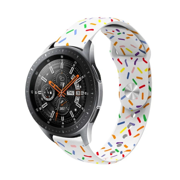 Sportliches Silikon-Uhrenarmband mit Regenbogenpunkten, für Samsung Galaxy Watch 6 / 6 Classic