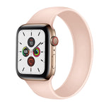 Für Apple Watch Series 5 &amp; 4 (40 mm) / 3 &amp; 2 &amp; 1 (38 mm): Elastisches Silikon-Ersatzarmband in Unifarben, Größen: S (130 mm), M (143 mm), L (156 mm)