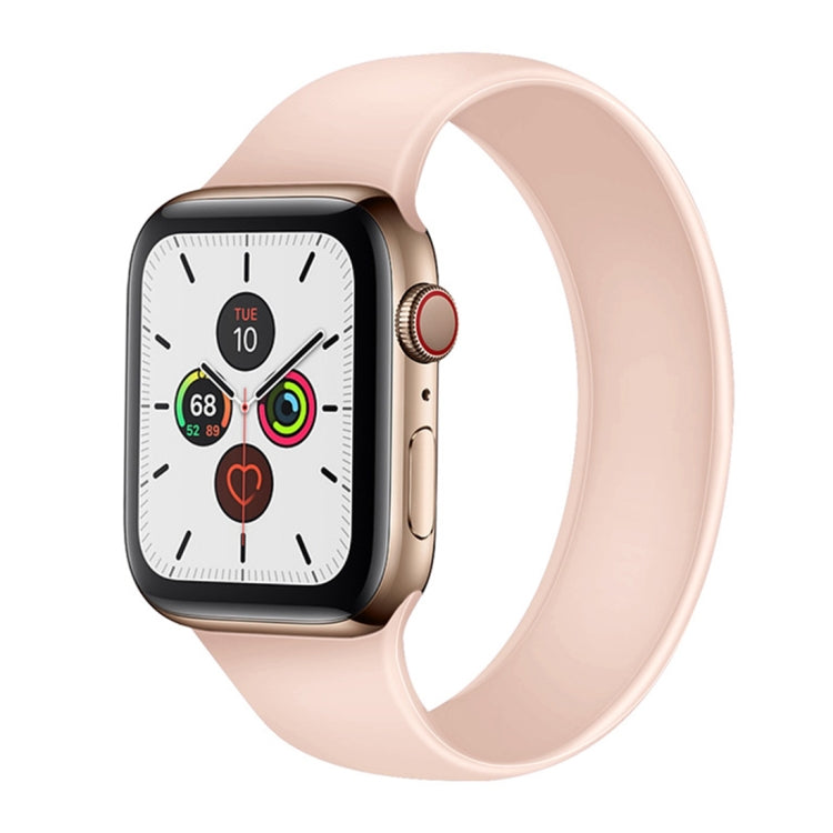 Für Apple Watch Series 5 &amp; 4 (40 mm) / 3 &amp; 2 &amp; 1 (38 mm): Elastisches Silikon-Ersatzarmband in Unifarben, Größen: S (130 mm), M (143 mm), L (156 mm)