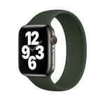 Für Apple Watch Series 5 &amp; 4 (40 mm) / 3 &amp; 2 &amp; 1 (38 mm): Elastisches Silikon-Ersatzarmband in Unifarben, Größen: S (130 mm), M (143 mm), L (156 mm)