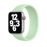 Für Apple Watch Series 5 &amp; 4 (40 mm) / 3 &amp; 2 &amp; 1 (38 mm): Elastisches Silikon-Ersatzarmband in Unifarben, Größen: S (130 mm), M (143 mm), L (156 mm)