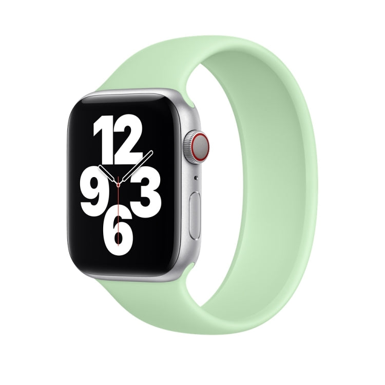 Für Apple Watch Series 5 &amp; 4 (40 mm) / 3 &amp; 2 &amp; 1 (38 mm): Elastisches Silikon-Ersatzarmband in Unifarben, Größen: S (130 mm), M (143 mm), L (156 mm)