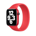 Für Apple Watch Series 5 &amp; 4 (40 mm) / 3 &amp; 2 &amp; 1 (38 mm): Elastisches Silikon-Ersatzarmband in Unifarben, Größen: S (130 mm), M (143 mm), L (156 mm)