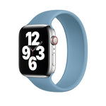 Für Apple Watch Series 5 &amp; 4 (40 mm) / 3 &amp; 2 &amp; 1 (38 mm): Elastisches Silikon-Ersatzarmband in Unifarben, Größen: S (130 mm), M (143 mm), L (156 mm)