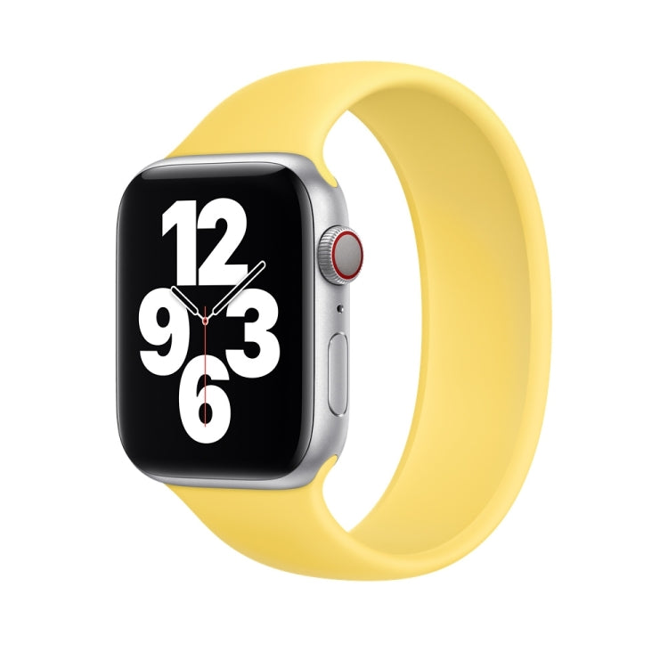 Für Apple Watch Series 5 &amp; 4 (40 mm) / 3 &amp; 2 &amp; 1 (38 mm): Elastisches Silikon-Ersatzarmband in Unifarben, Größen: S (130 mm), M (143 mm), L (156 mm)