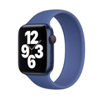 Für Apple Watch Series 8 &amp; 7 (41 mm) / SE 2 &amp; 6 &amp; SE 5 &amp; 4 (40 mm) / 3 &amp; 2 &amp; 1 (38 mm): Elastisches Silikonarmband in einfarbiger Farbe, Größe: M (143 mm) (Aquablau).