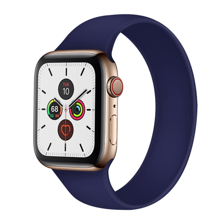 Für Apple Watch Series 5 &amp; 4 (40 mm) / 3 &amp; 2 &amp; 1 (38 mm): Elastisches Silikon-Ersatzarmband in Unifarben, Größen: S (130 mm), M (143 mm), L (156 mm)