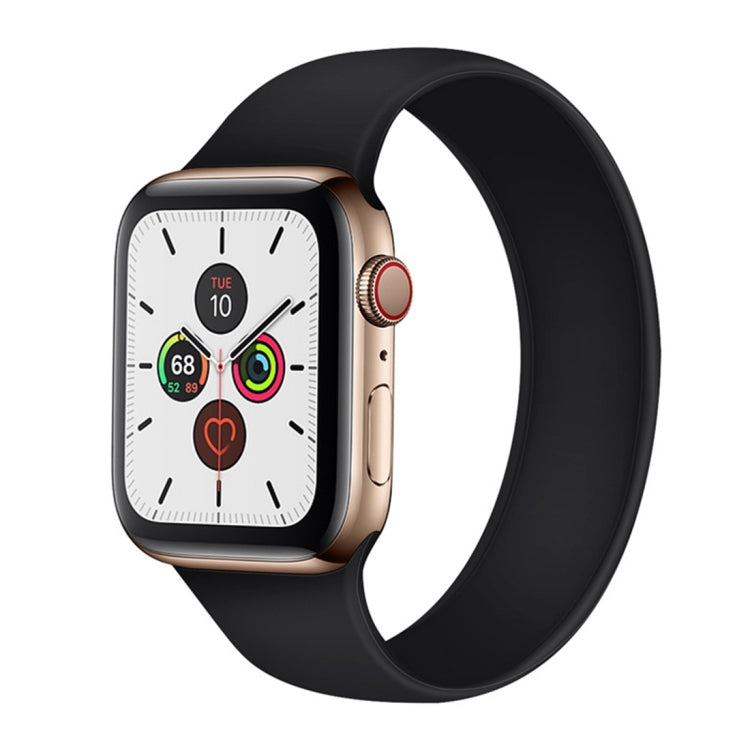 Für Apple Watch Series 5 &amp; 4 (40 mm) / 3 &amp; 2 &amp; 1 (38 mm): Elastisches Silikon-Ersatzarmband in Unifarben, Größen: S (130 mm), M (143 mm), L (156 mm)