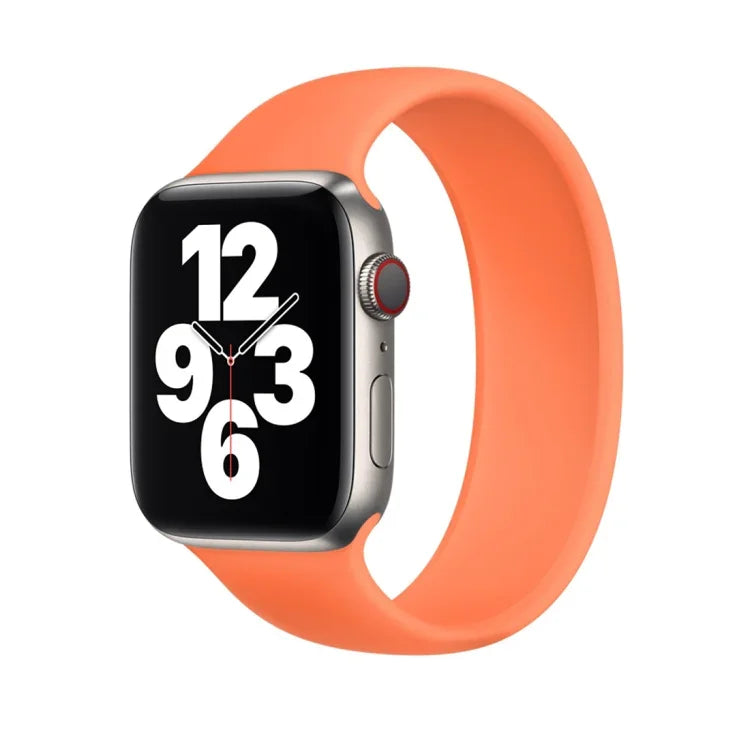 Für Apple Watch Series 8 &amp; 7 (41 mm) / SE 2 &amp; 6 &amp; SE 5 &amp; 4 (40 mm) / 3 &amp; 2 &amp; 1 (38 mm): Elastisches Silikonarmband in einfarbiger Farbe, Größe: M (143 mm) (Aquablau).