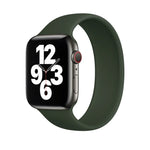 Für Apple Watch Series 8 &amp; 7 (41 mm) / SE 2 &amp; 6 &amp; SE 5 &amp; 4 (40 mm) / 3 &amp; 2 &amp; 1 (38 mm): Elastisches Silikonarmband in einfarbiger Farbe, Größe: M (143 mm) (Aquablau).