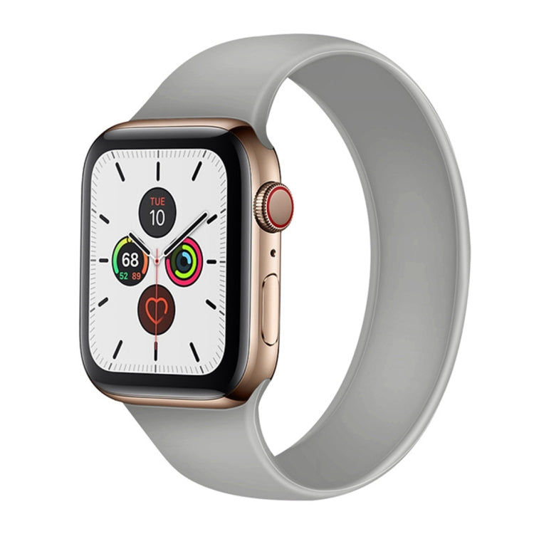 Für Apple Watch Series 5 &amp; 4 (40 mm) / 3 &amp; 2 &amp; 1 (38 mm): Elastisches Silikon-Ersatzarmband in Unifarben, Größen: S (130 mm), M (143 mm), L (156 mm)