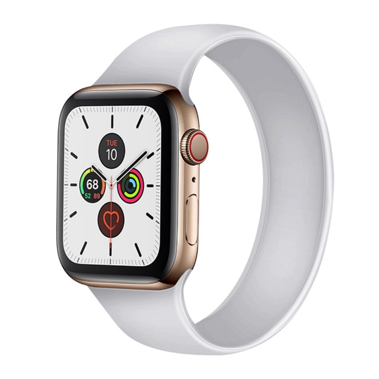 Für Apple Watch Series 5 &amp; 4 (40 mm) / 3 &amp; 2 &amp; 1 (38 mm): Elastisches Silikon-Ersatzarmband in Unifarben, Größen: S (130 mm), M (143 mm), L (156 mm)