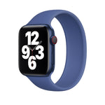 Für Apple Watch Series 8 &amp; 7 (41 mm), SE 2 &amp; 6, SE 5 &amp; 4 (40 mm) und 3 &amp; 2 &amp; 1 (38 mm): Elastisches Silikonarmband in Unifarbe, Größe: L (156 mm).