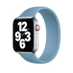 Für Apple Watch Series 8 &amp; 7 (41 mm), SE 2 &amp; 6, SE 5 &amp; 4 (40 mm) und 3 &amp; 2 &amp; 1 (38 mm): Elastisches Silikonarmband in Unifarbe, Größe: L (156 mm).