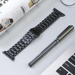 Fünf-Perlen-Armband aus Titanstahl, passend für Apple Watch Series 6 (44 mm), Apple Watch Series 5 (44 mm), Apple Watch Series 5 (40 mm), Apple Watch Series 4 (44 mm), Apple Watch (42 mm), Apple Watch Series 3 (38 mm), Apple Watch (38 mm) ...