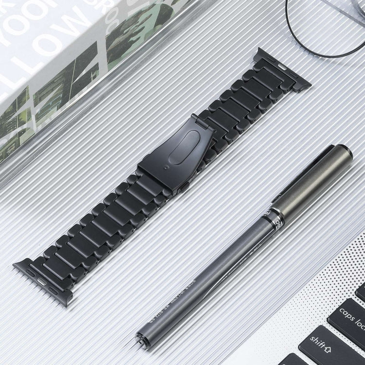 Fünf-Perlen-Armband aus Titanstahl, passend für Apple Watch Series 6 (44 mm), Apple Watch Series 5 (44 mm), Apple Watch Series 5 (40 mm), Apple Watch Series 4 (44 mm), Apple Watch (42 mm), Apple Watch Series 3 (38 mm), Apple Watch (38 mm) ...