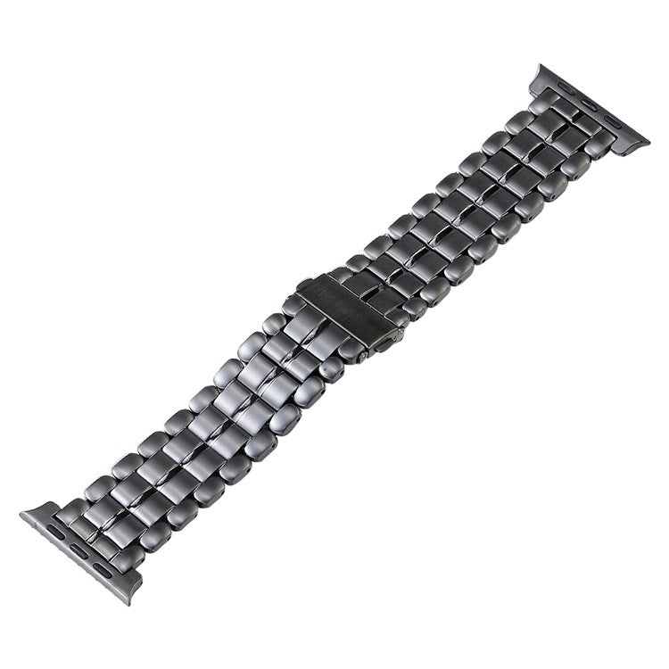 Fünf-Perlen-Armband aus Titanstahl, passend für Apple Watch Series 6 (44 mm), Apple Watch Series 5 (44 mm), Apple Watch Series 5 (40 mm), Apple Watch Series 4 (44 mm), Apple Watch (42 mm), Apple Watch Series 3 (38 mm), Apple Watch (38 mm) ...
