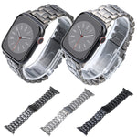 Fünf-Perlen-Armband aus Titanstahl, passend für Apple Watch Series 6 (44 mm), Apple Watch Series 5 (44 mm), Apple Watch Series 5 (40 mm), Apple Watch Series 4 (44 mm), Apple Watch (42 mm), Apple Watch Series 3 (38 mm), Apple Watch (38 mm) ...