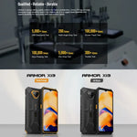 Ulefone Armor X13, robustes Smartphone (IP68/IP69K), 6,52 Zoll, Android 15, MediaTek Helio G36 Octa-Core-Prozessor, Netzwerk: 4G, NFC, OTG, 6 GB + 64 GB