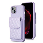 Vertical Wallet Rhombic Leather Phone Case, For iPhone 15 Pro Max, For iPhone 15 Pro, For iPhone 15 Plus, For iPhone 15
