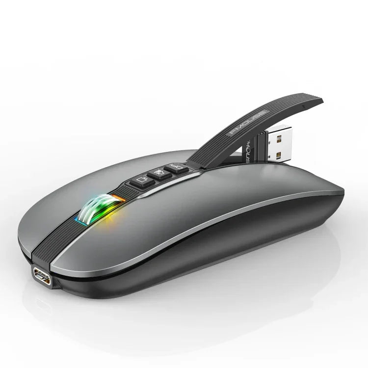 HXSJ M113 Dual-Mode Kabellose Maus mit 2,4 GHz und Bluetooth 5.1, 2400 DPI