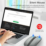 HXSJ M113 Dual-Mode Kabellose Maus mit 2,4 GHz und Bluetooth 5.1, 2400 DPI