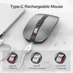 HXSJ M113 Dual-Mode Kabellose Maus mit 2,4 GHz und Bluetooth 5.1, 2400 DPI
